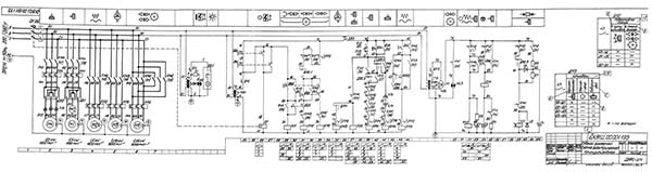 Схема електрична фрезерного верстата 6К82Ш